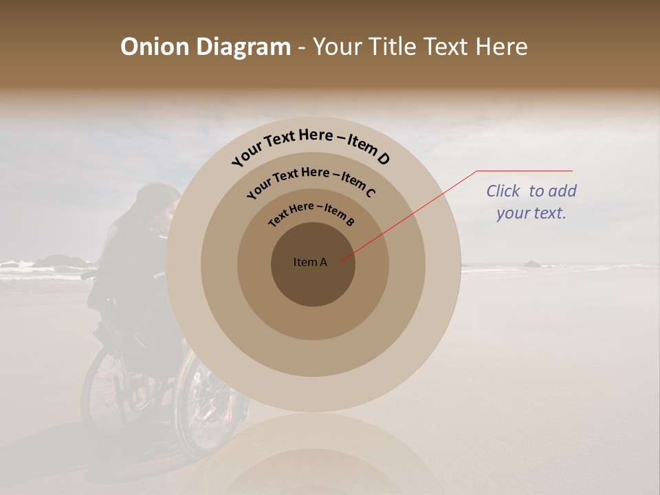 Beautiful Young Woman In A Wheel Chair Visiting Cannon Beach In Oregon, Usa. PowerPoint Template