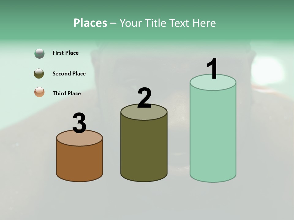 A Close Up Of A Man Wearing A Swimming Cap PowerPoint Template