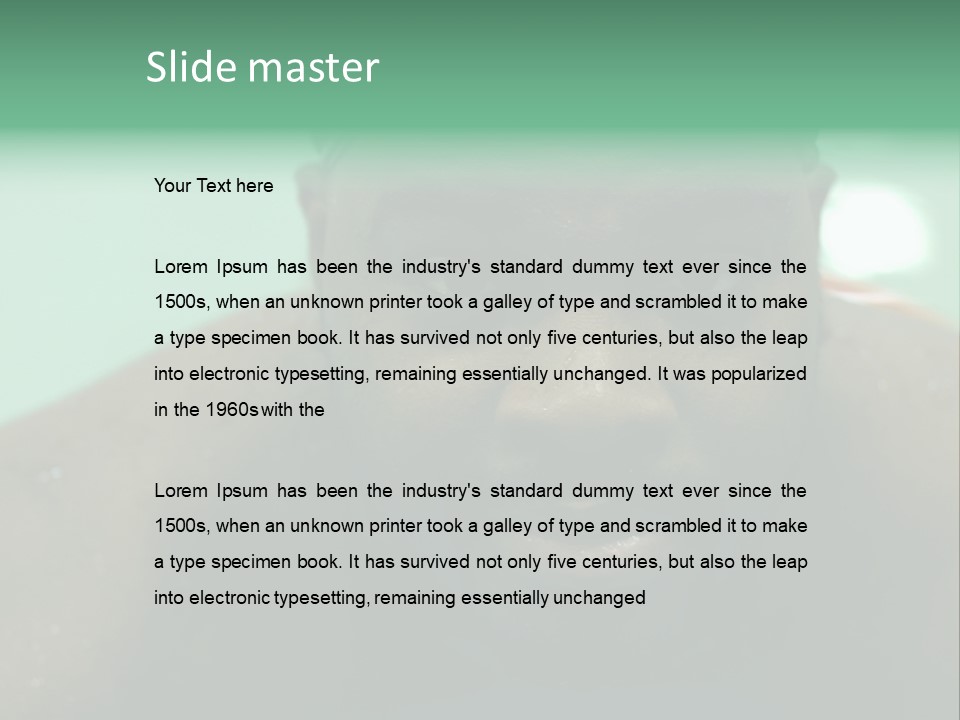 A Close Up Of A Man Wearing A Swimming Cap PowerPoint Template