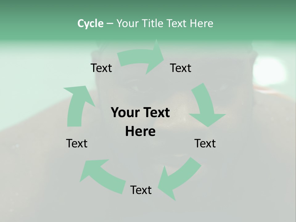 A Close Up Of A Man Wearing A Swimming Cap PowerPoint Template