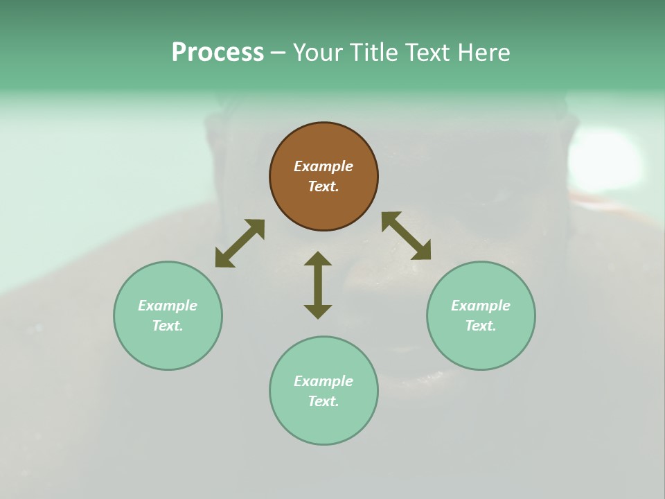 A Close Up Of A Man Wearing A Swimming Cap PowerPoint Template