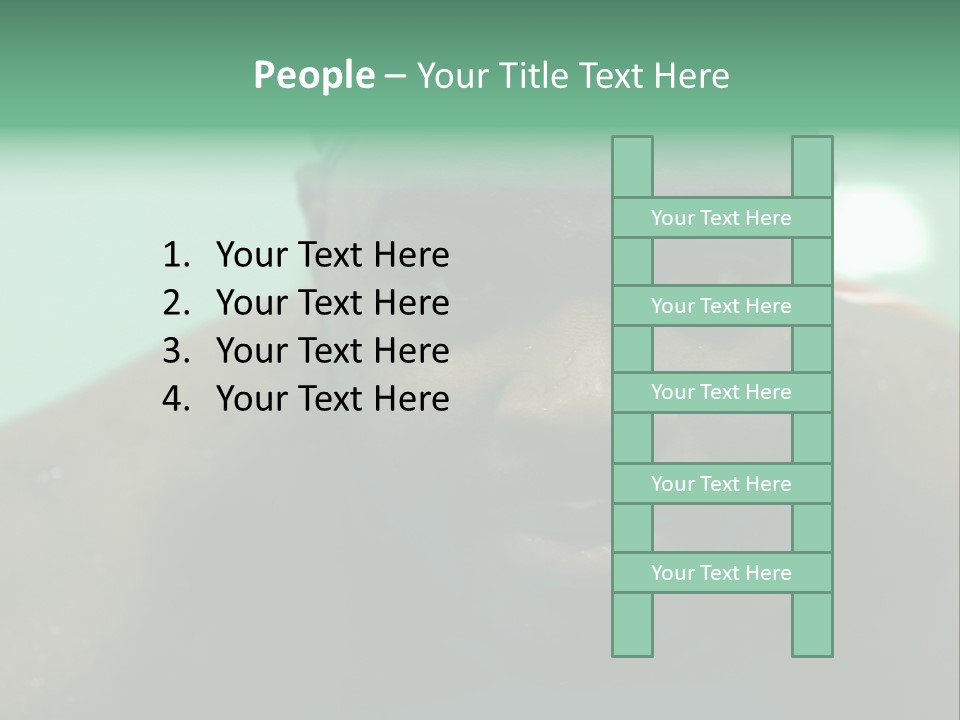 A Close Up Of A Man Wearing A Swimming Cap PowerPoint Template