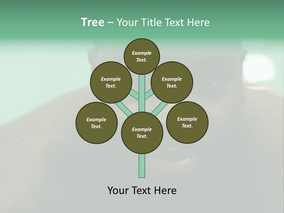 A Close Up Of A Man Wearing A Swimming Cap PowerPoint Template