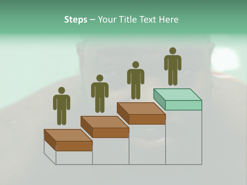 A Close Up Of A Man Wearing A Swimming Cap PowerPoint Template