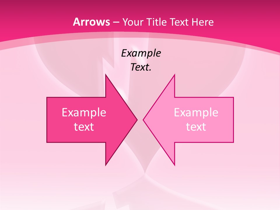 A Pink Glowing Breaking Heart With Reflection PowerPoint Template