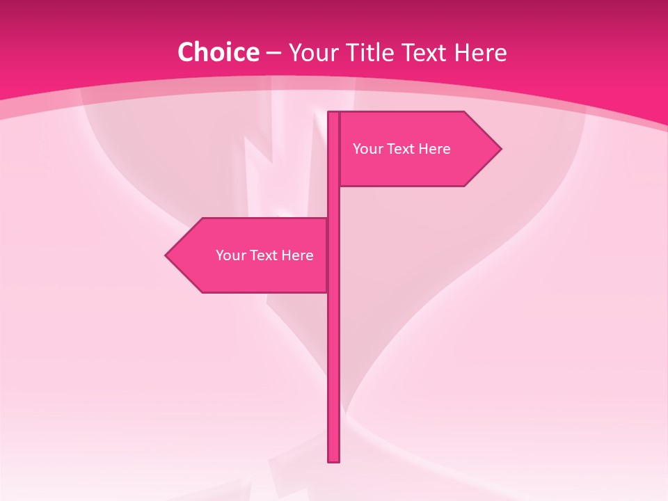 A Pink Glowing Breaking Heart With Reflection PowerPoint Template