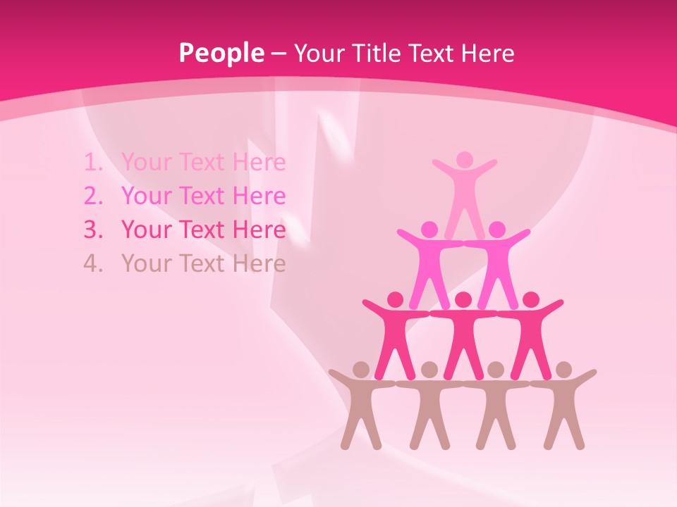 A Pink Glowing Breaking Heart With Reflection PowerPoint Template