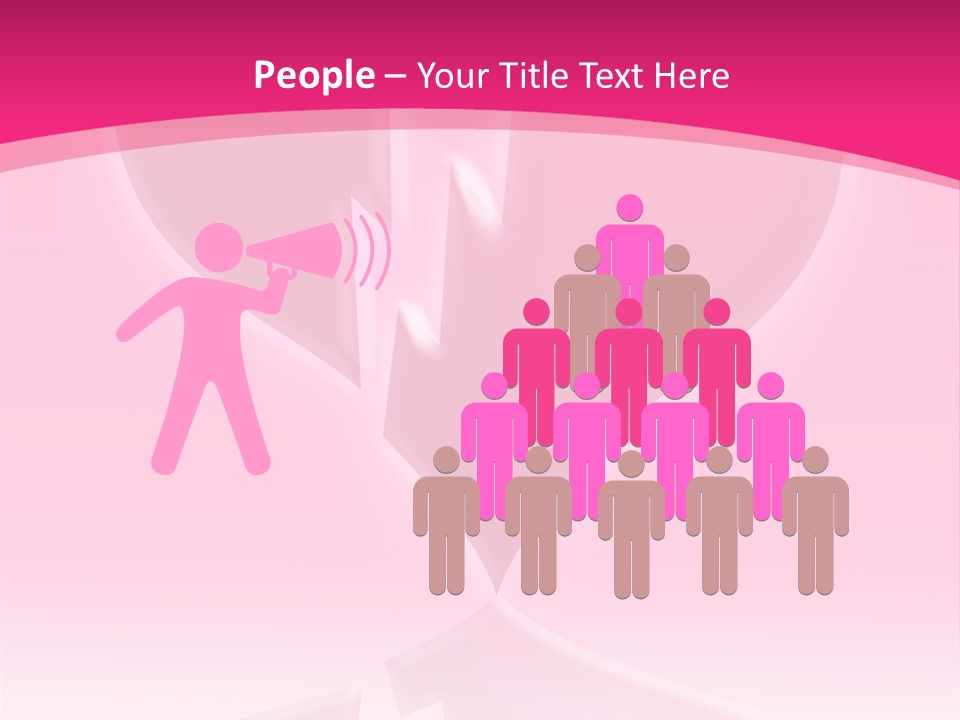 A Pink Glowing Breaking Heart With Reflection PowerPoint Template