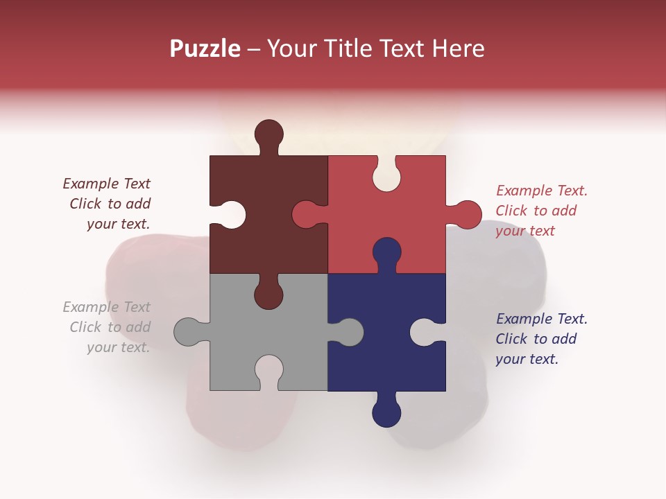 Three Wax Hearts In A Triangle, Semi-Isolated On White Background, Soft Shadow PowerPoint Template