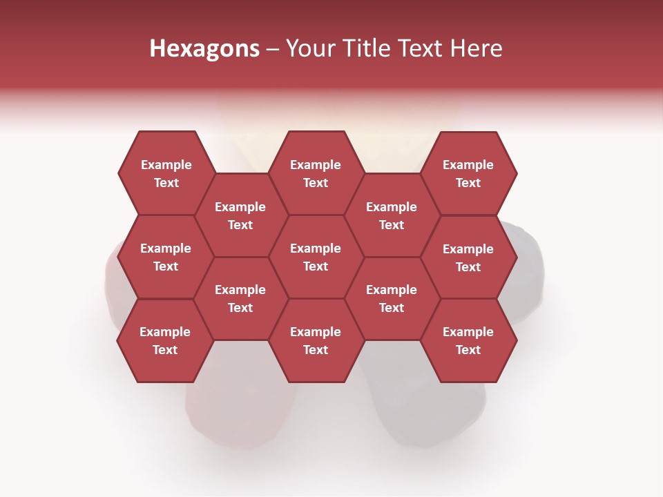 Three Wax Hearts In A Triangle, Semi-Isolated On White Background, Soft Shadow PowerPoint Template