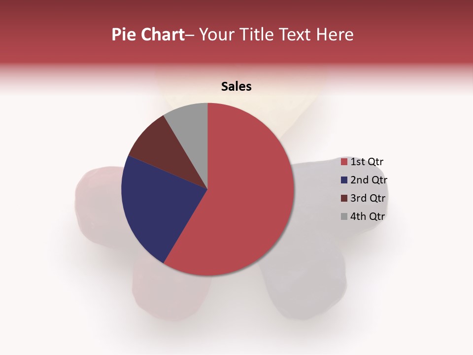 Three Wax Hearts In A Triangle, Semi-Isolated On White Background, Soft Shadow PowerPoint Template