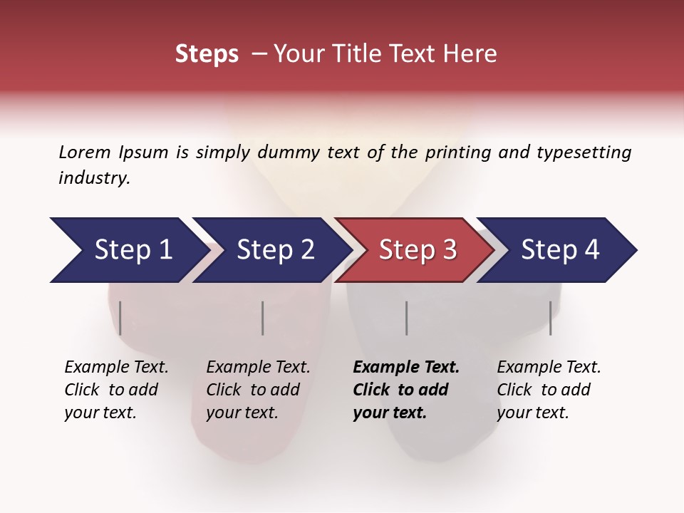 Three Wax Hearts In A Triangle, Semi-Isolated On White Background, Soft Shadow PowerPoint Template