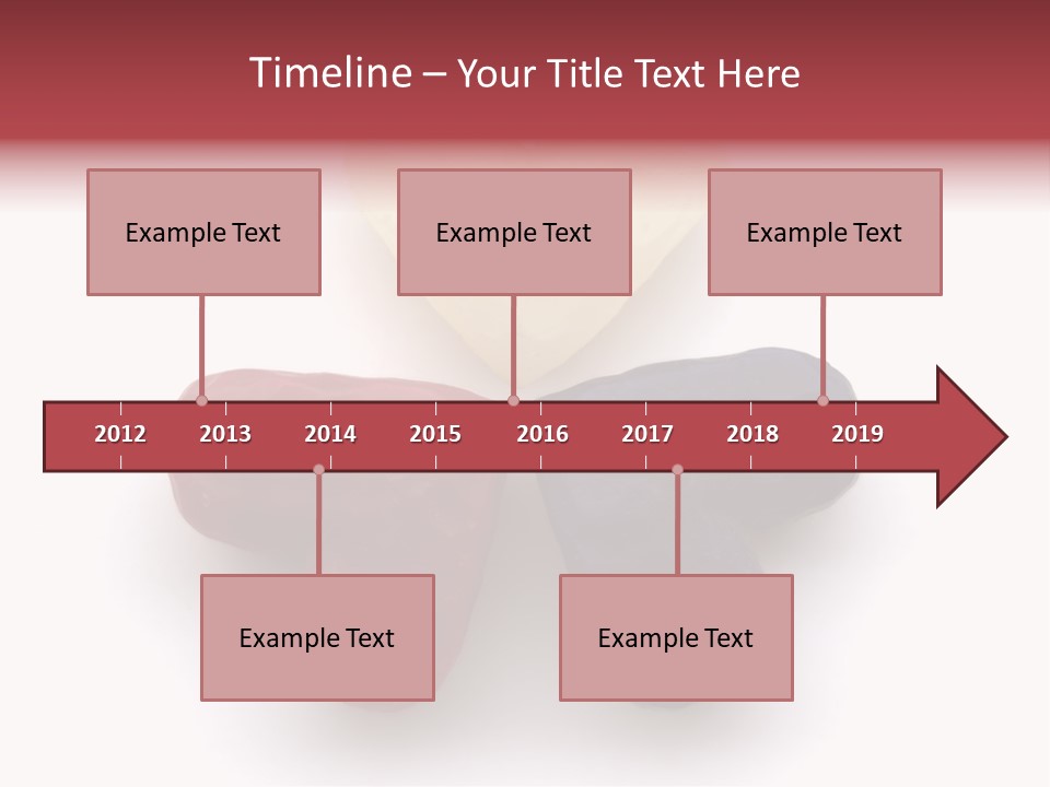 Three Wax Hearts In A Triangle, Semi-Isolated On White Background, Soft Shadow PowerPoint Template