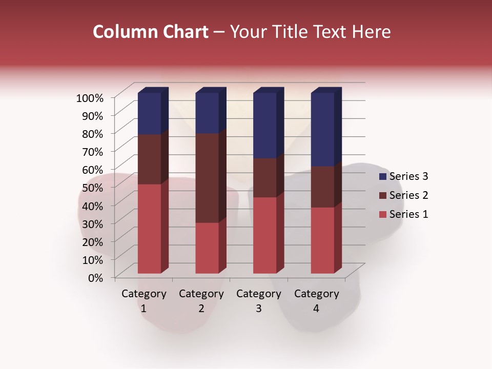 Three Wax Hearts In A Triangle, Semi-Isolated On White Background, Soft Shadow PowerPoint Template