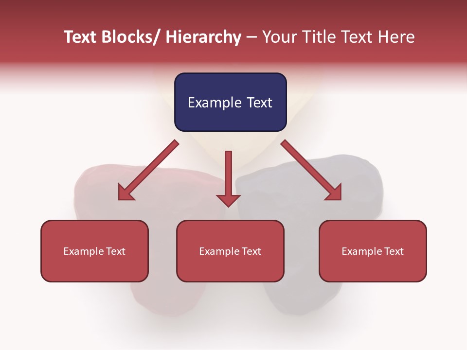 Three Wax Hearts In A Triangle, Semi-Isolated On White Background, Soft Shadow PowerPoint Template