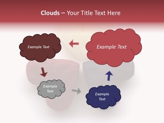 Three Wax Hearts In A Triangle, Semi-Isolated On White Background, Soft Shadow PowerPoint Template