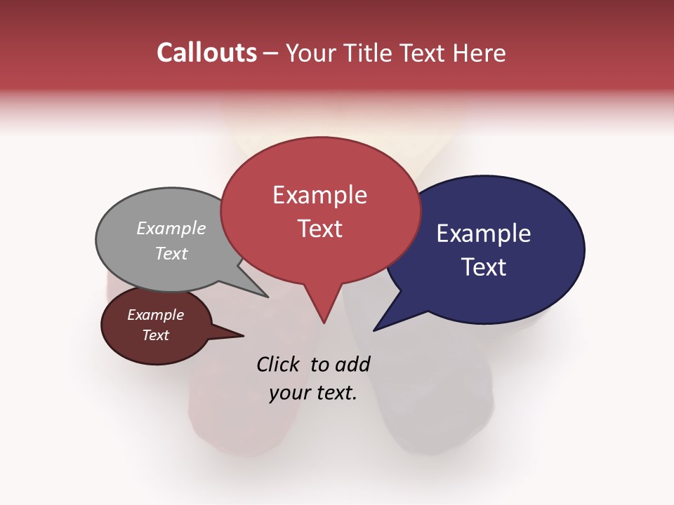 Three Wax Hearts In A Triangle, Semi-Isolated On White Background, Soft Shadow PowerPoint Template