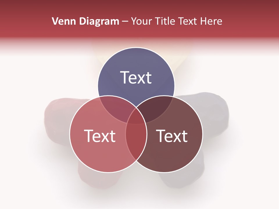 Three Wax Hearts In A Triangle, Semi-Isolated On White Background, Soft Shadow PowerPoint Template