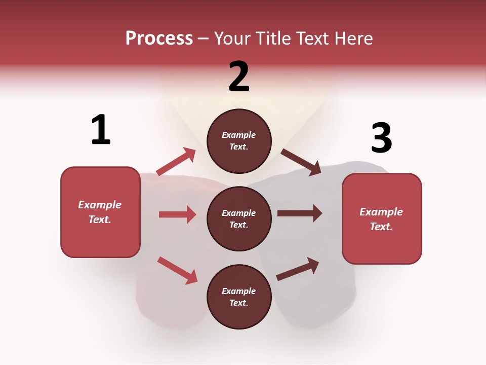 Three Wax Hearts In A Triangle, Semi-Isolated On White Background, Soft Shadow PowerPoint Template
