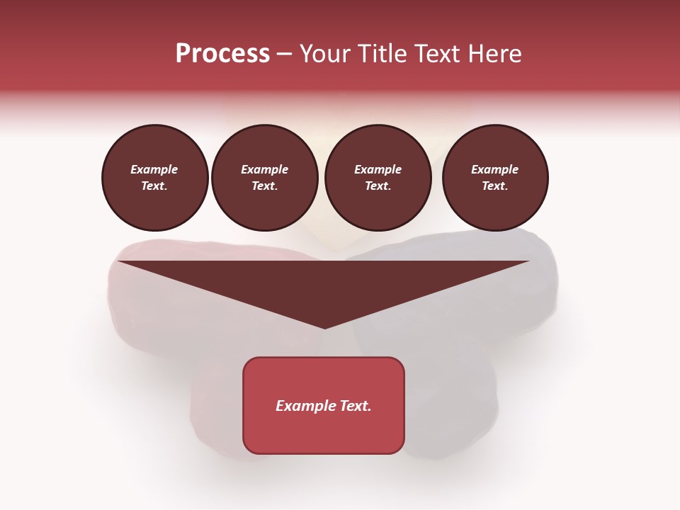 Three Wax Hearts In A Triangle, Semi-Isolated On White Background, Soft Shadow PowerPoint Template