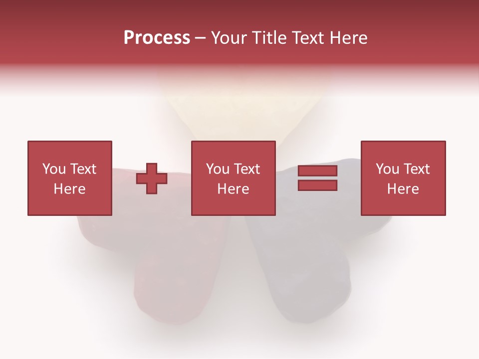 Three Wax Hearts In A Triangle, Semi-Isolated On White Background, Soft Shadow PowerPoint Template