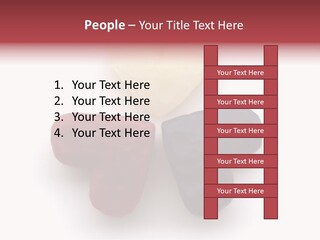 Three Wax Hearts In A Triangle, Semi-Isolated On White Background, Soft Shadow PowerPoint Template