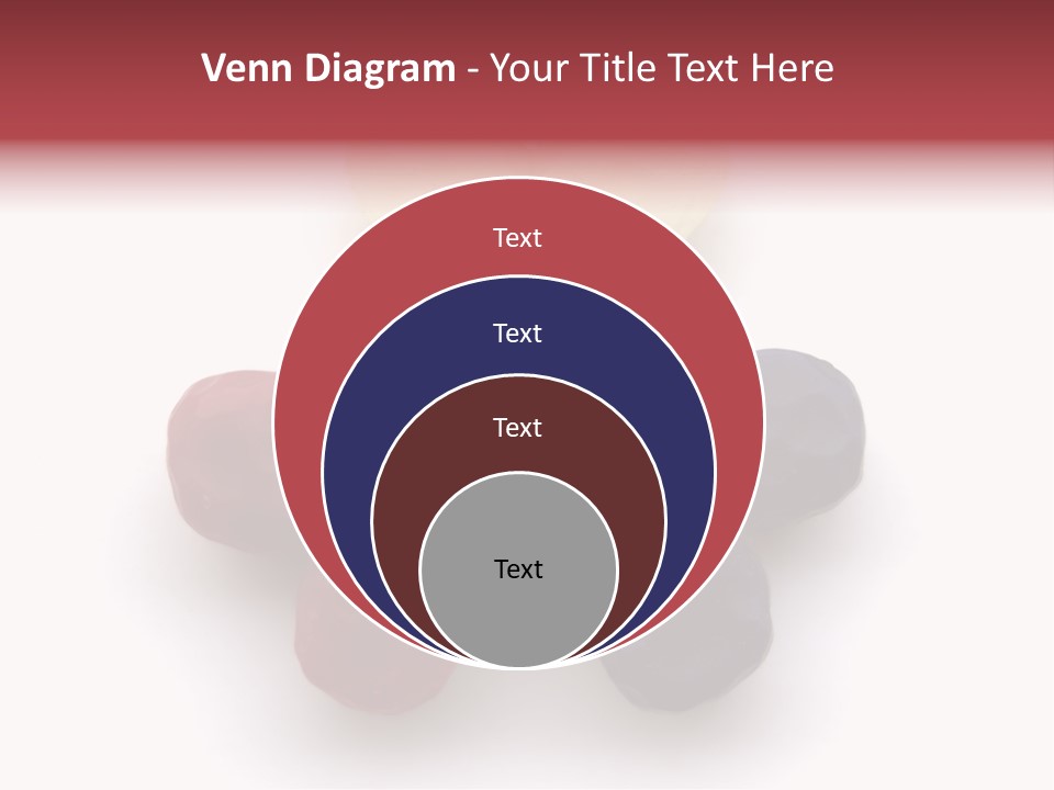 Three Wax Hearts In A Triangle, Semi-Isolated On White Background, Soft Shadow PowerPoint Template