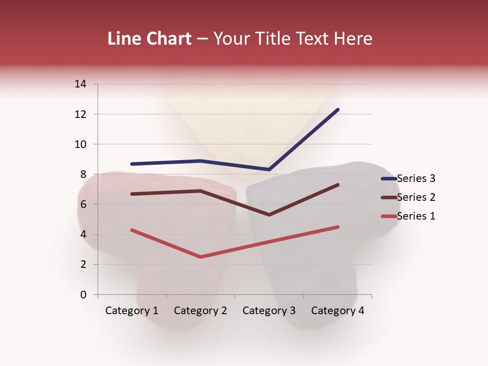 Three Wax Hearts In A Triangle, Semi-Isolated On White Background, Soft Shadow PowerPoint Template