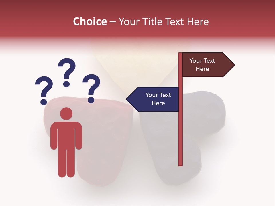 Three Wax Hearts In A Triangle, Semi-Isolated On White Background, Soft Shadow PowerPoint Template