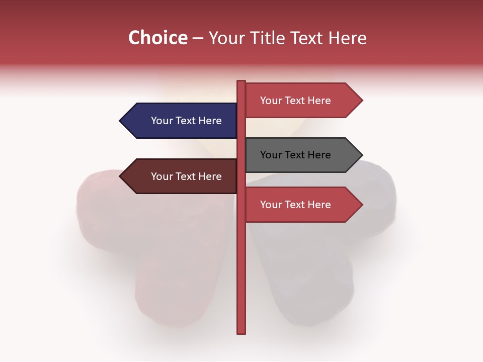 Three Wax Hearts In A Triangle, Semi-Isolated On White Background, Soft Shadow PowerPoint Template