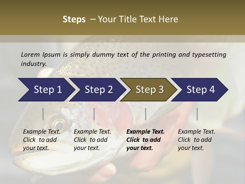 Rainbow Trout Caught Fly Fishing PowerPoint Template