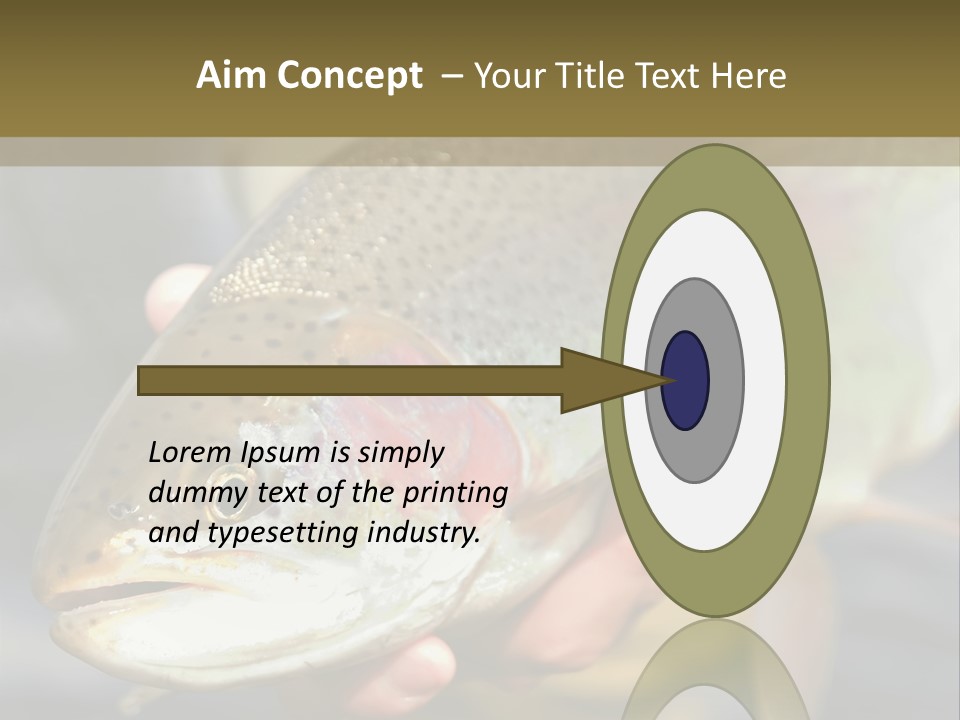 Rainbow Trout Caught Fly Fishing PowerPoint Template