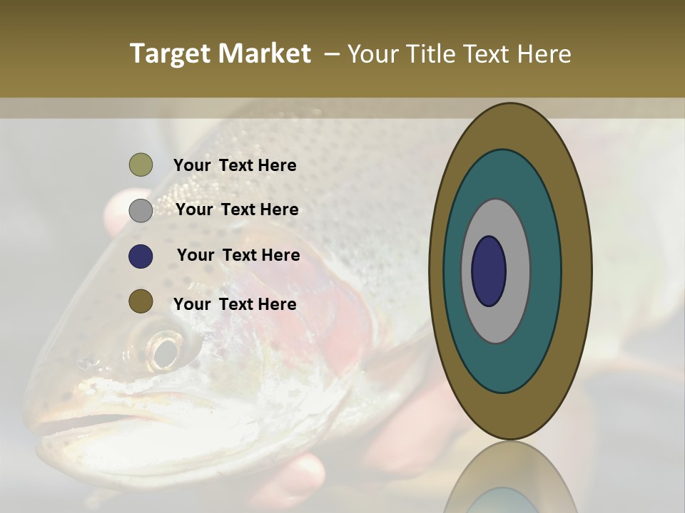 Rainbow Trout Caught Fly Fishing PowerPoint Template