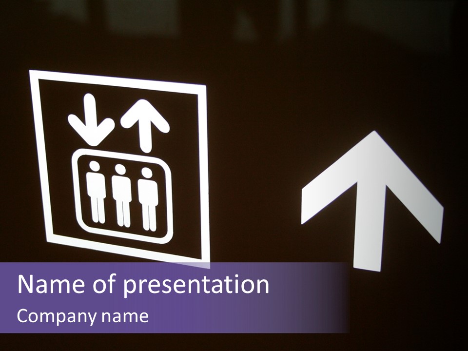 Elevator Sign PowerPoint Template