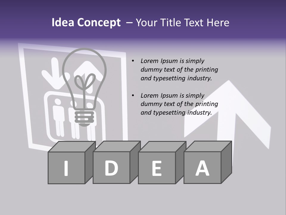 Elevator Sign PowerPoint Template