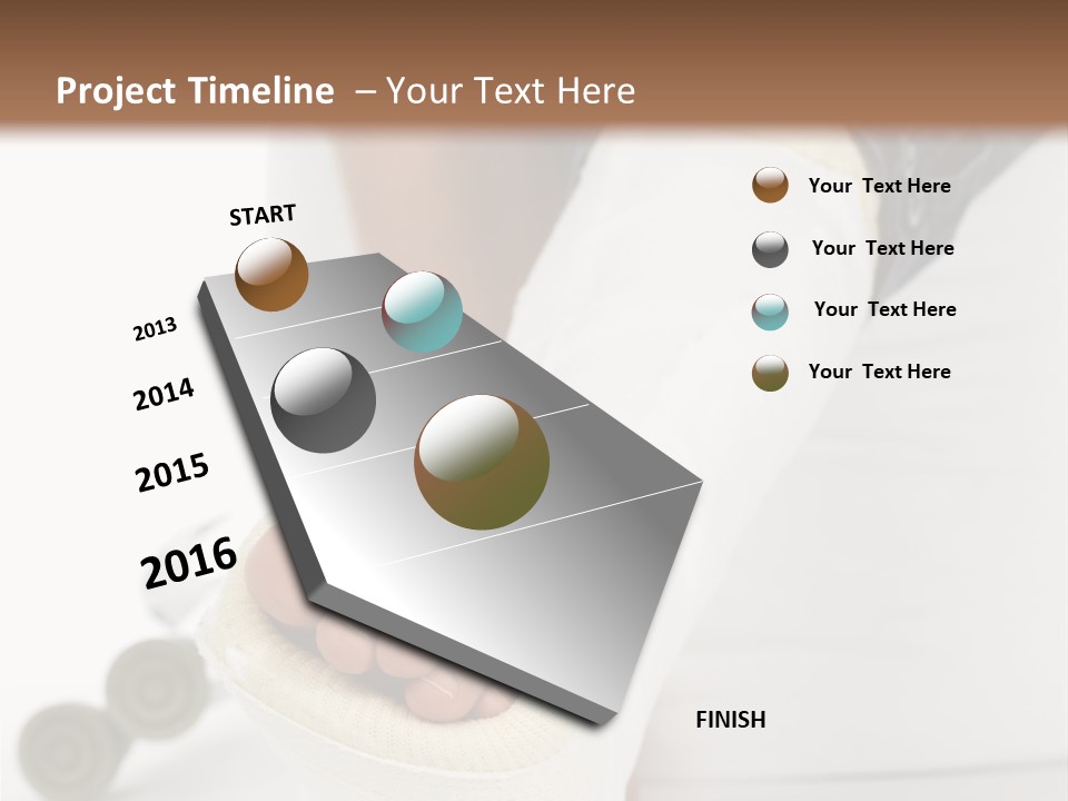 Girl With A Broken Leg PowerPoint Template