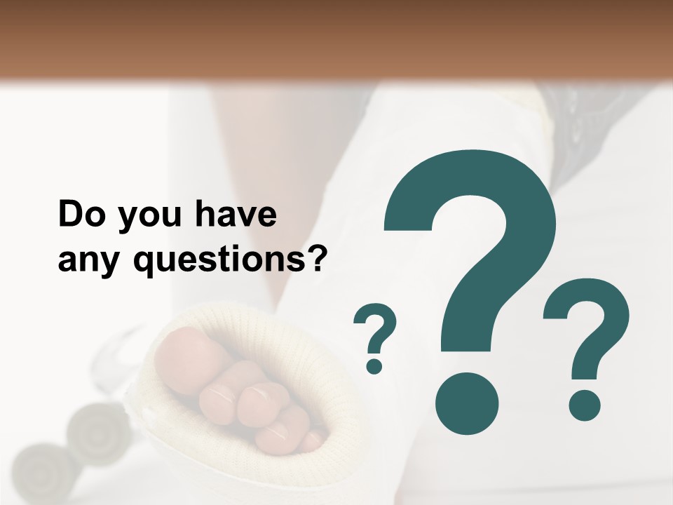 Girl With A Broken Leg PowerPoint Template