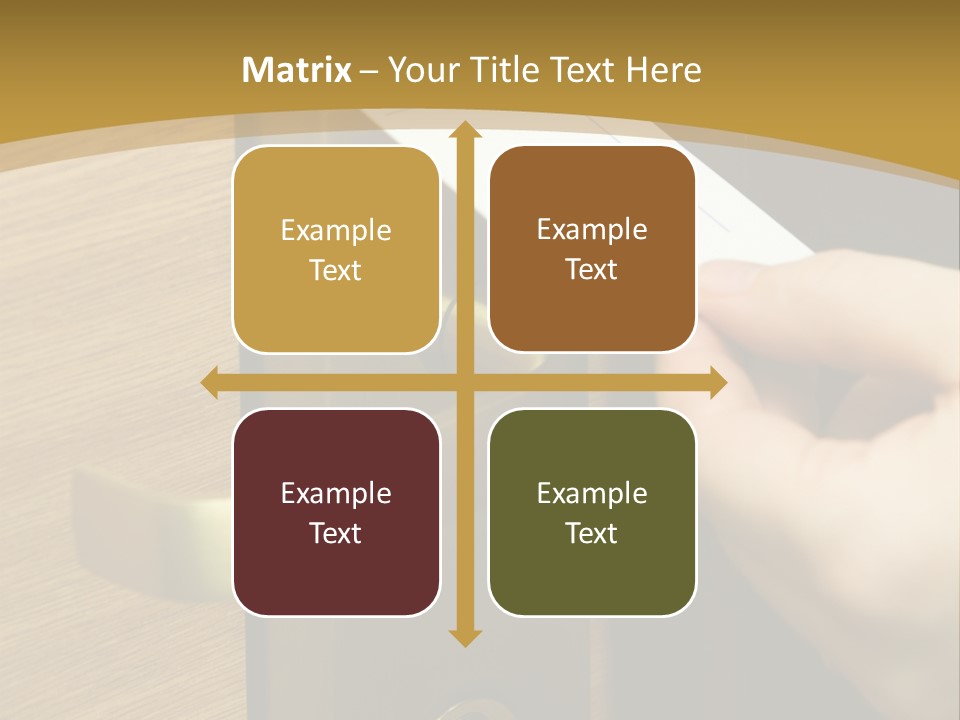 A Hand Inserting Keycard In The Electronic Lock PowerPoint Template