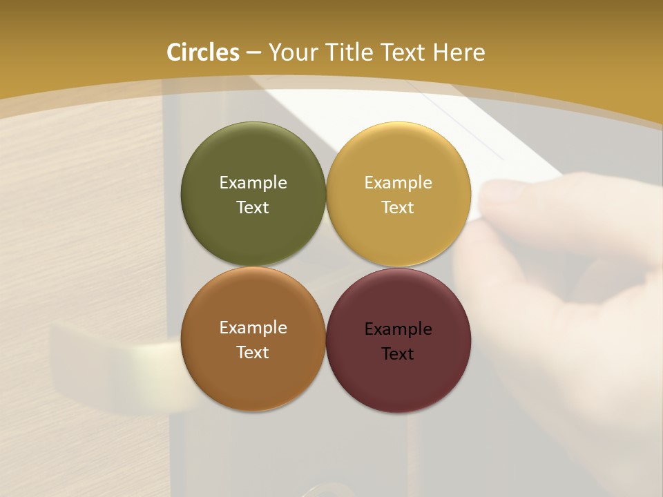 A Hand Inserting Keycard In The Electronic Lock PowerPoint Template