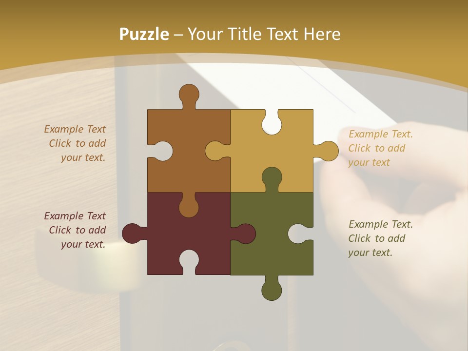 A Hand Inserting Keycard In The Electronic Lock PowerPoint Template