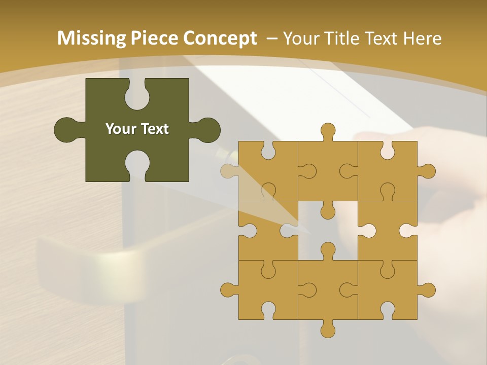 A Hand Inserting Keycard In The Electronic Lock PowerPoint Template