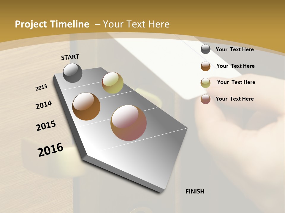 A Hand Inserting Keycard In The Electronic Lock PowerPoint Template