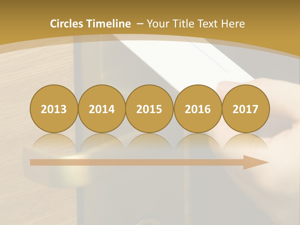 A Hand Inserting Keycard In The Electronic Lock PowerPoint Template