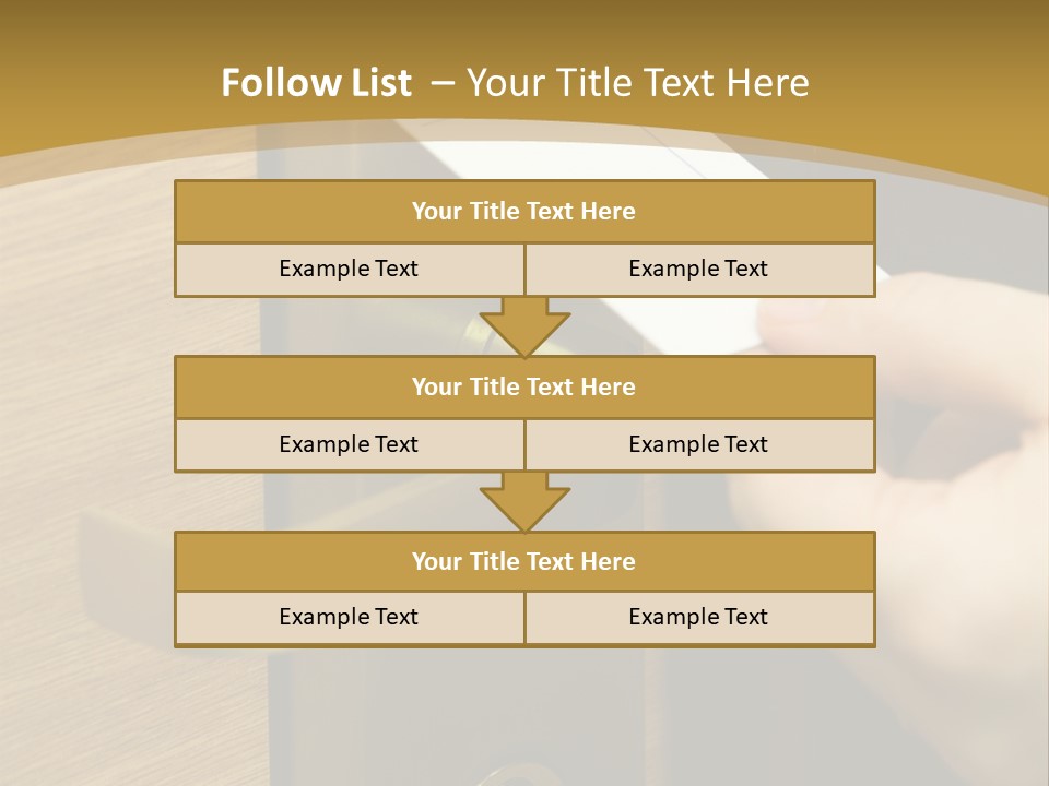 A Hand Inserting Keycard In The Electronic Lock PowerPoint Template