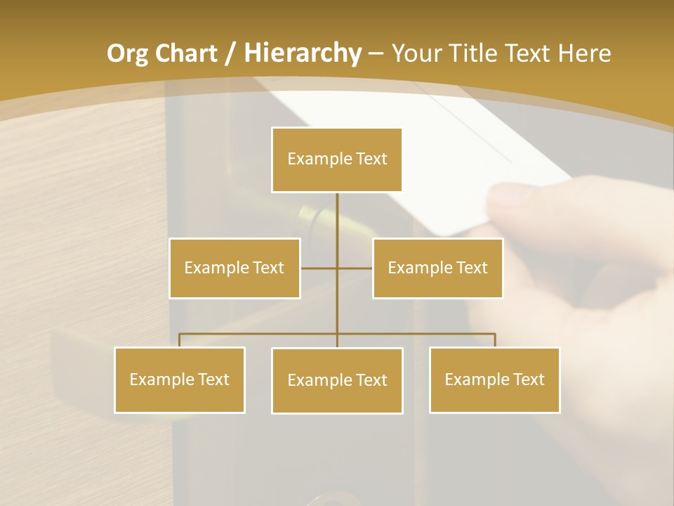 A Hand Inserting Keycard In The Electronic Lock PowerPoint Template
