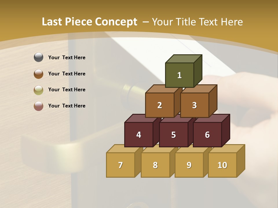 A Hand Inserting Keycard In The Electronic Lock PowerPoint Template