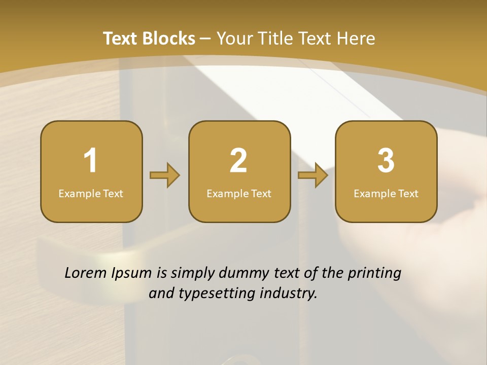 A Hand Inserting Keycard In The Electronic Lock PowerPoint Template