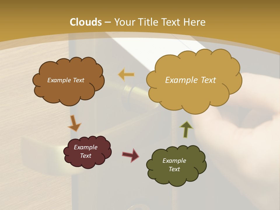 A Hand Inserting Keycard In The Electronic Lock PowerPoint Template