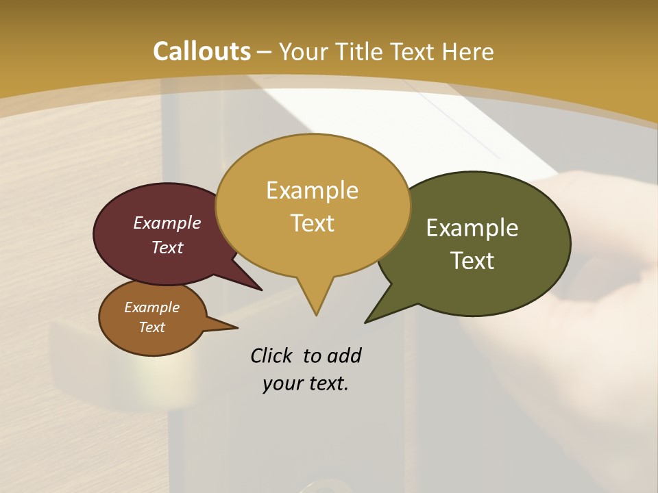 A Hand Inserting Keycard In The Electronic Lock PowerPoint Template