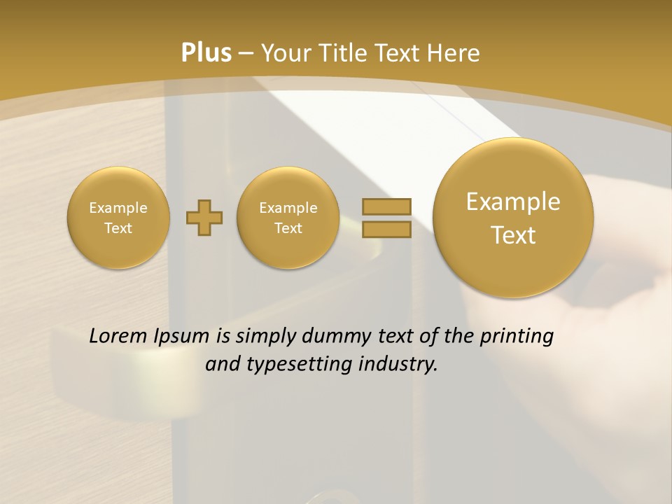A Hand Inserting Keycard In The Electronic Lock PowerPoint Template